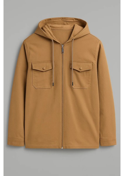 Erkek Oversize Premium Kahve Kapşonlu Mont fırsatları