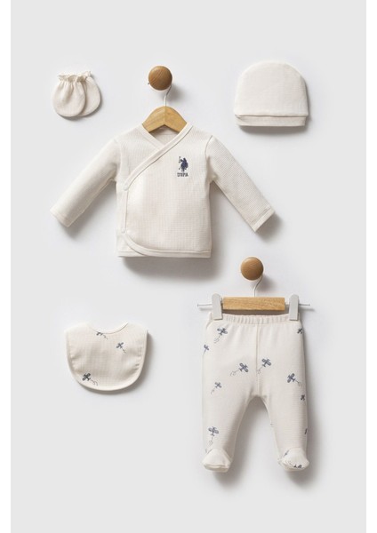 U.s. Polo Assn Hastane Çıkışı 5’li Set USB2603 Ekru
