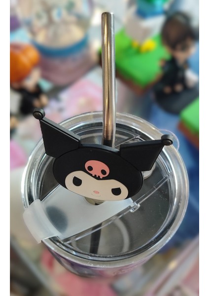 Kuromi Figürlü Paslanmaz Çelik Pipetli Bardak 500ML AD98740 fiyatları