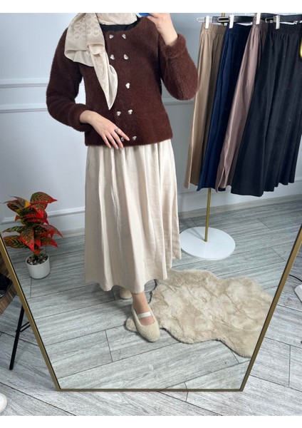 5036 Beli Lastikli Gizli Cepli Tensel Etek modelleri