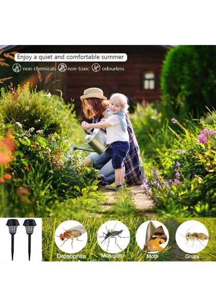 Solar Güneş Enerjili Sinek Böcek Öldürücü Sivrisinek Kovucu LED Bahçe Lambası modelleri