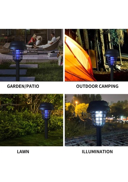 Solar Güneş Enerjili Sinek Böcek Öldürücü Sivrisinek Kovucu LED Bahçe Lambası fırsatları