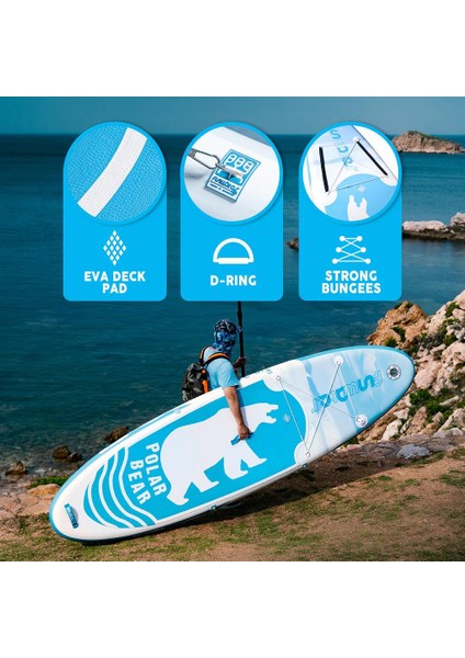 Polar Bear Şişme Sup Board/stand Up Paddle Board 320X85X15 cm