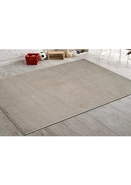 Bonny 1110 Bej Sisal Bukle Dekoratif Kabartmalı Halı Tozsuz Salon Halısı Koridor