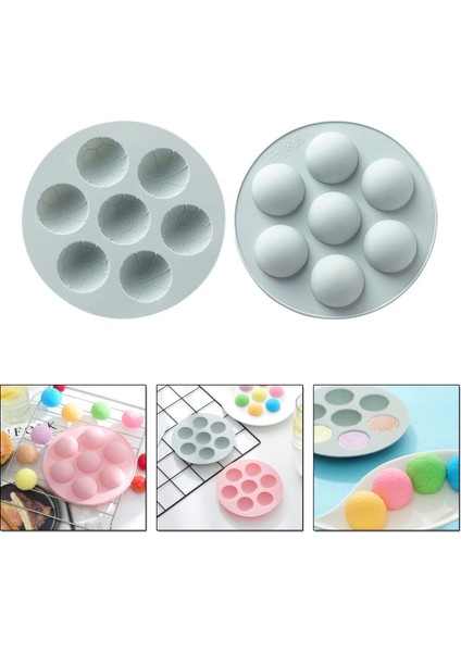 Silikon Spor Temalı Basketbol ve Futbol Topu Çikolata ve Jelibon Kalıbı 7 Li