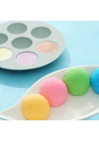 Silikon Spor Temalı Basketbol ve Futbol Topu Çikolata ve Jelibon Kalıbı 7 Li modelleri