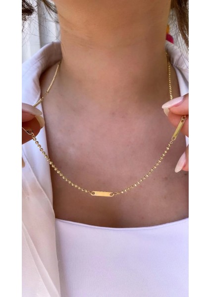 14 Ayar Altın Dorikalı Plaka Kolye 893 fiyatları