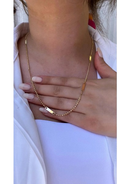 14 Ayar Altın Dorikalı Plaka Kolye 893 modelleri