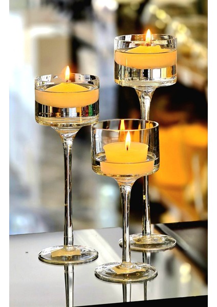 El Yapımı Kristal Dekoratif Mumluk Set 3'lü fiyatları