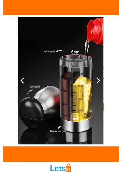 Çift Ölçekli Paslanmaz Çelik Yağ ve Sirke Sprey Şişesi 90 ml fırsatları