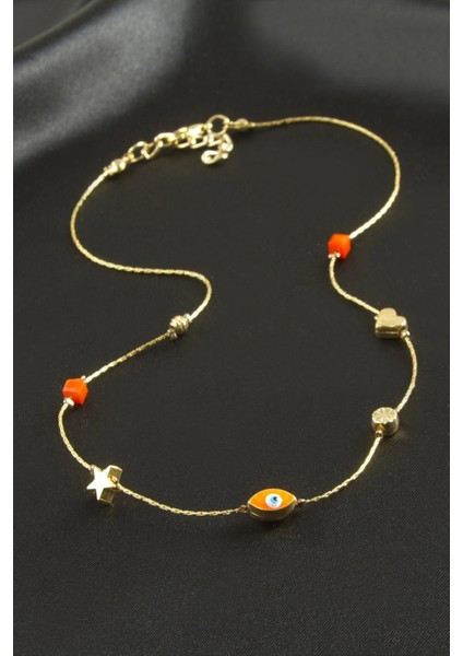 Nazar Mineli Zincir Şans Kolye