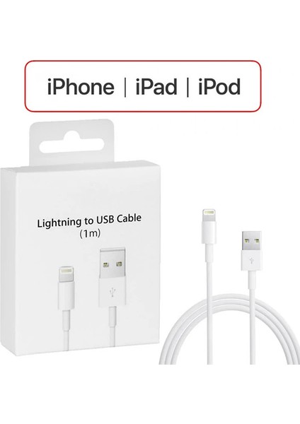 Iphone 14-13-12-11 Xr Xs 8-7 Lighting 1metre USB Şarj KABLOSU-(5775) - ?05?01E8-1G8405