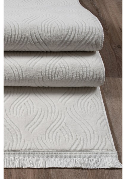 Rayne Koleksiyonu Bukle Kabartmalı Rölyef Kaymaz Tabanlı Yıkanabilir Salon,mutfak,koridor Vizon