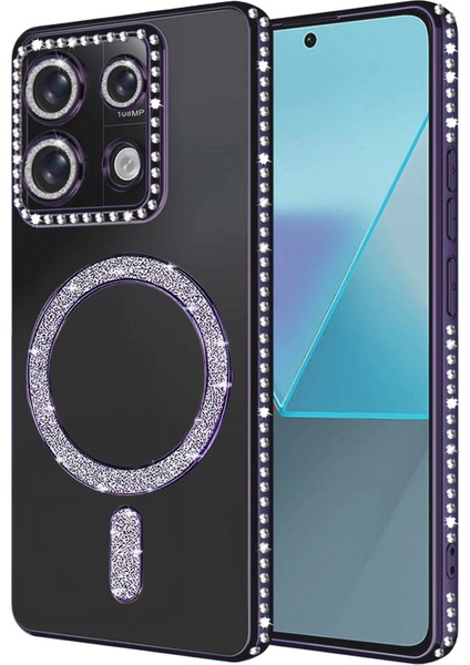 Rdbydn Newface Xiaomi Redmi 13C Joke Simli Magneticsafe Kılıf - Derin Mor