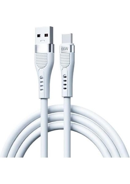 Pdateknoloji 66W Type-C Hızlı Şarj ve Data Kablosu 1.3m Beyaz AZ-B02A