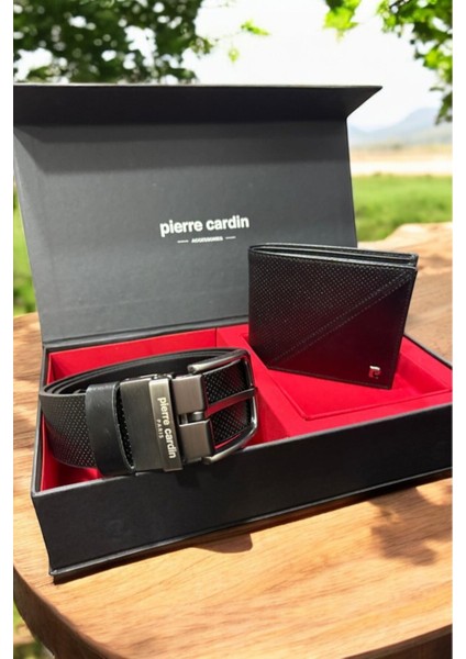 Erkek Günlük Ikili Deri Kemer & Yatay Cüzdan Hediyelik Çeyizlik Set L1.PC.004.12.C19