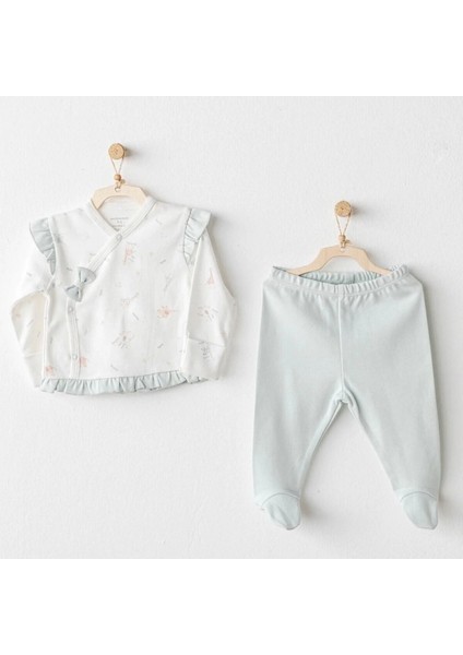 Litaetrend Andywawa AC25508 Sıde Snap Set Love Family 2'li Zıbın Set Mint