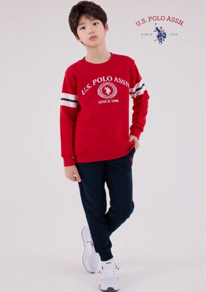 Erkek Çocuk Lisans Baskı Detaylı & Pamuklu Kırmızı Eşofman Takımı L1.USP.220.1.001 modelleri