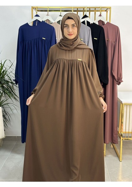 Şallı ve Üsten Robalı,kemerli Elbise Takım .hijap ,abaya (Hac ve Umre Için Uygundur) Kahve fiyatları