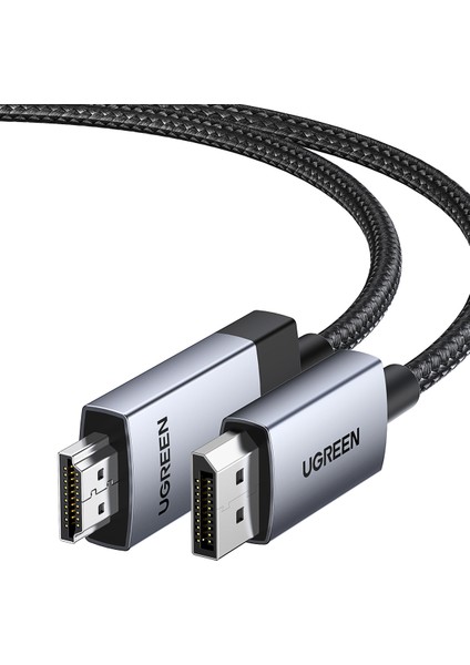4K 60Hz Displayport To HDMI Örgülü Kablo, 3m, 25491