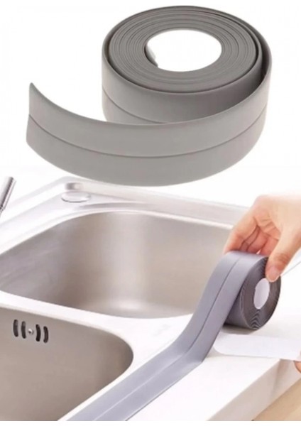 GRİ Su Sızdırmaz Lavabo Kenar Bandı (KUTUSUZ) (3.2m) (4887)