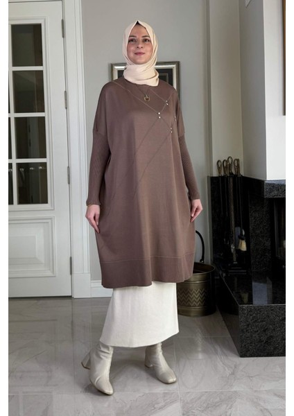 Melda Triko Tunik Sütlü Kahve fırsatları