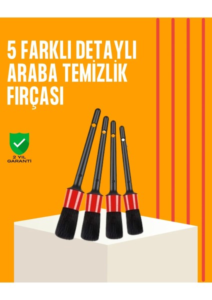 Araba Temizliği Için 5 Parça Fırça Takımı