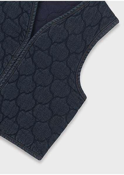 Kız Çocuk Lacivert Kapitone Kot Yelek 7319 fırsatları