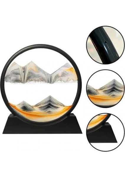 3D LED Işıklı Kum Saati Gece Lambası Hareketli Sulu Kum Saati Orta Boy fiyatları