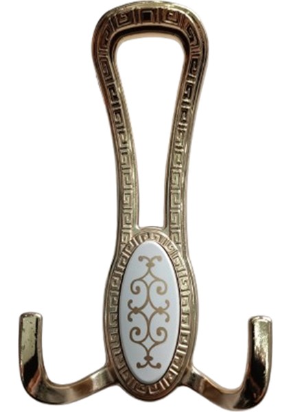 Portmanto Ikili Askılık Altın Rengi -Zamak -3lü