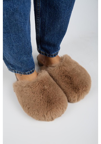 Gaye Kadın Peluş Düz Vizon Terlik fiyatları