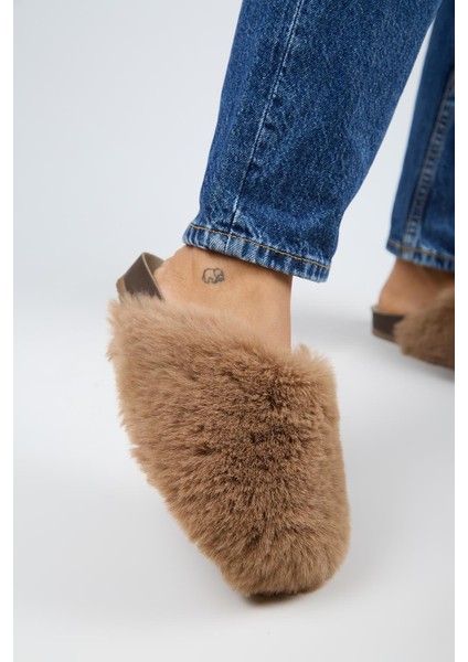 Gaye Kadın Peluş Düz Vizon Terlik fırsatları