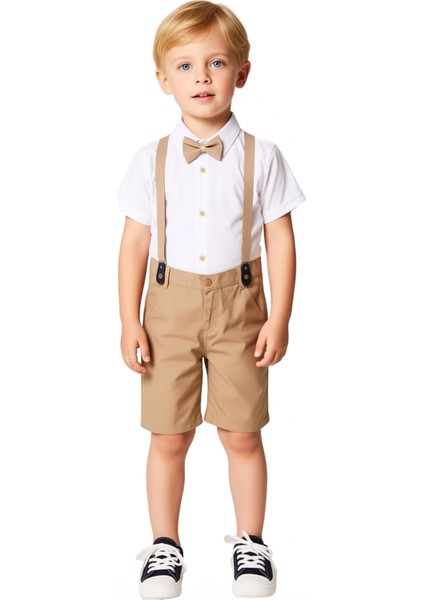 Erkek Çocuk Gömlek Şort ve Papyon Seti Günlük ve Özel Anlar Için Kaliteli Şık Rahat fiyatları