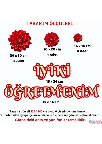 Iyiki Öğretmenim Pano Süsü modelleri