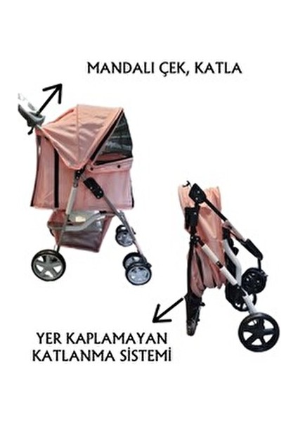 By Two Hands Kedi & Köpek Arabası Pınk