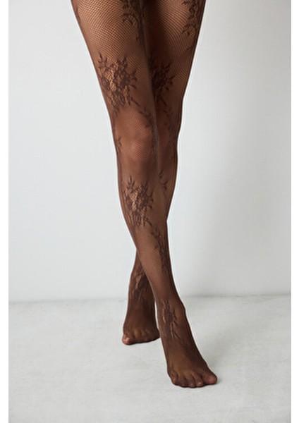 Roses File Kahverengi Soket Çorap fiyatları