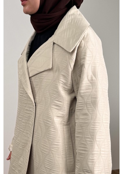 Kapitone Trençkot - Bej indirimleri