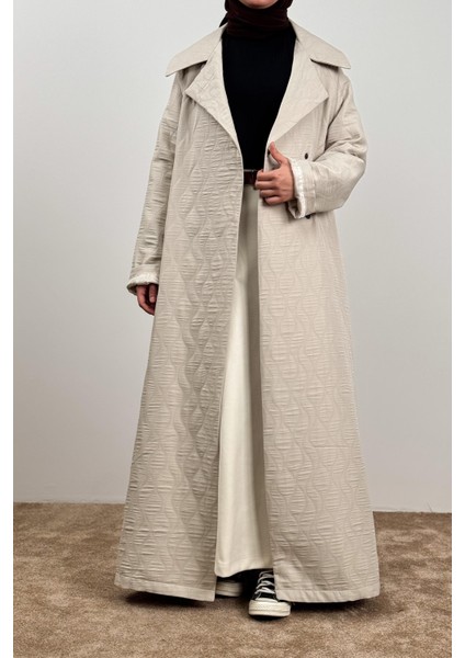 Kapitone Trençkot - Bej