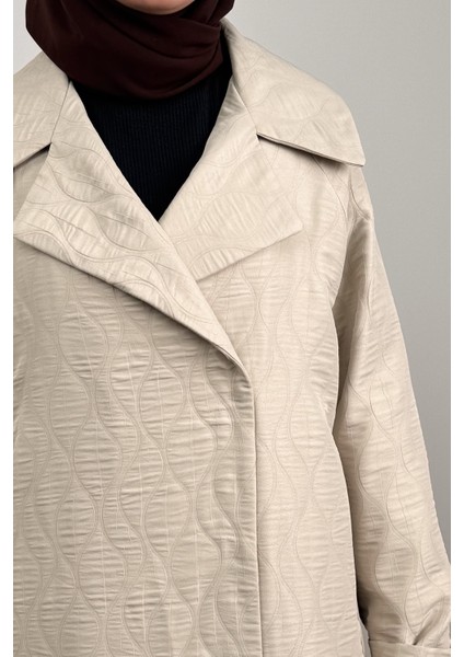 Kapitone Trençkot - Bej