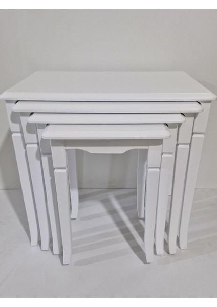 Çin 4lü Zigon Sehpa Lake Beyaz modelleri