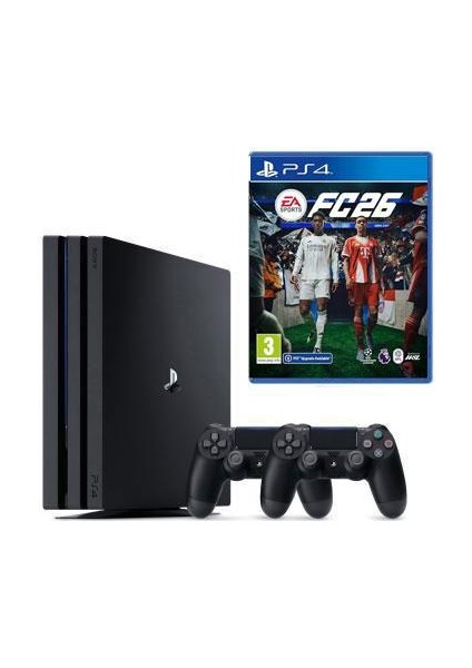 Playstatıon 4 Pro 1 Tb Teşhir Ürün 12 Ay Garantilidir 2 Adet Orjinal Kol + Fc 26 Oyun