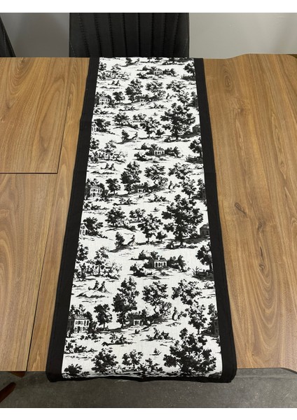 Toile De Jouy Monet Runner 40X110 cm | %100 Pamuk Dijital Baskılı Masa Örtüsü | Country Tarzı Fransız Desen Masa Dekoru - ZT710 fiyatları