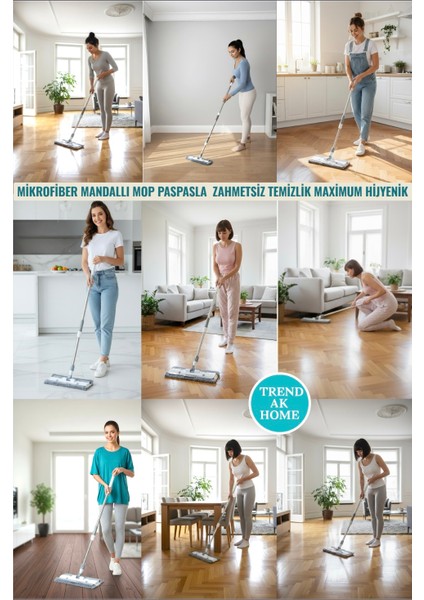 Lüx Mandallı Mop Paspas ( Sap Dahil Değildir )
