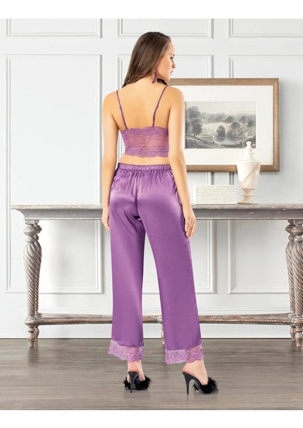 Lüks Seri 4 Parça Dantelli Seksi Fantezi Rahat Kadın Elfida Saten Büstiyerli Takım Gecelik-Sabahlık fiyatları