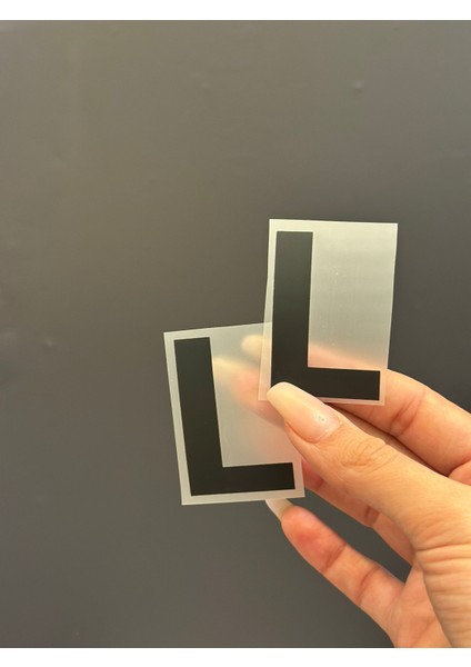 2 Li Ütü Ile Yapışan L Harfi Arma Transfer Baskı 5x3 cm
