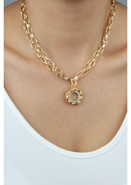 Çift Sıralı Gold Kolye fiyatları