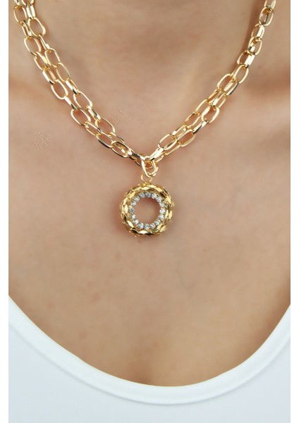 Çift Sıralı Gold Kolye modelleri