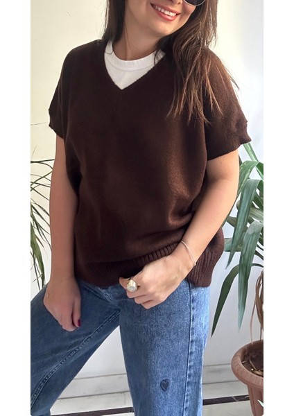 Kadın Kahverengi Süveter