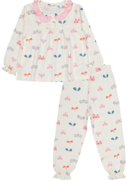 Renkli Kelebek 2-5 Yaş Pijama Takımı