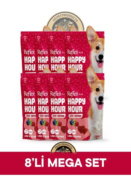 Plus Happy Hour 8'li Köpek Maması Mega Set 8X60GR
